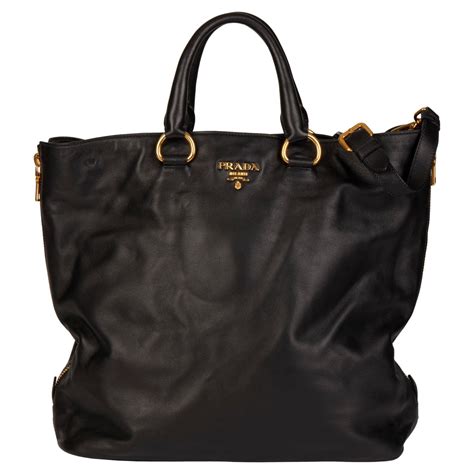 prada leather tote bag.